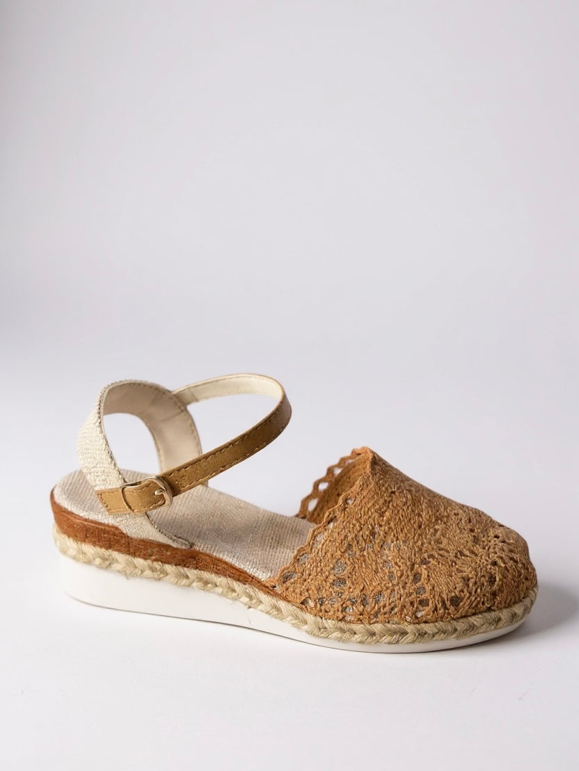 Livia espadrillas donna traforate con plateau e cinturino alla caviglia, foto 9
