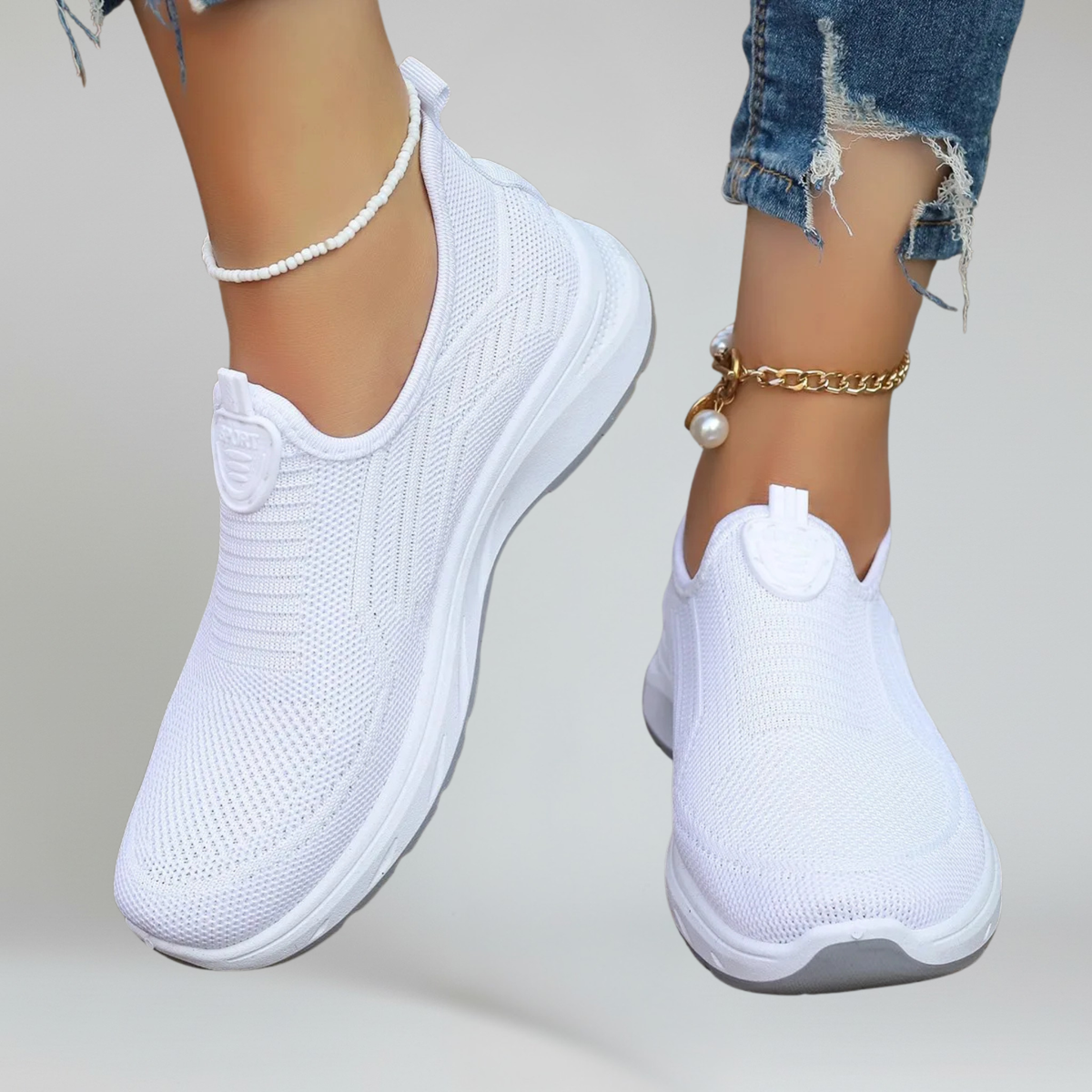 Maria Ester sneakers donna senza lacci con tomaia in rete, foto 10