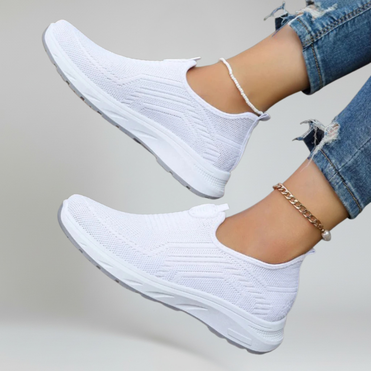 Maria Ester sneakers donna senza lacci con tomaia in rete, foto 9