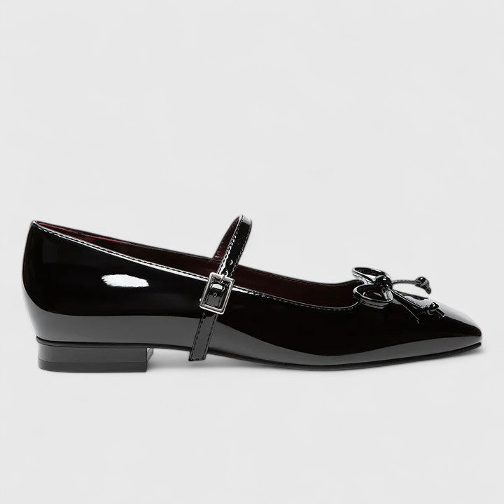 Marta scarpe mary jane donna a punta quadrata con fiocco, foto 3