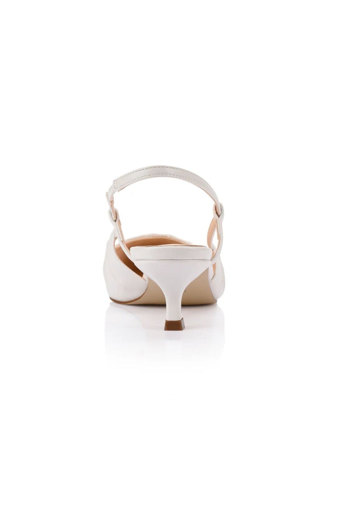 Martina slingback donna a punta con tacco basso e tomaia arricciata, foto 3