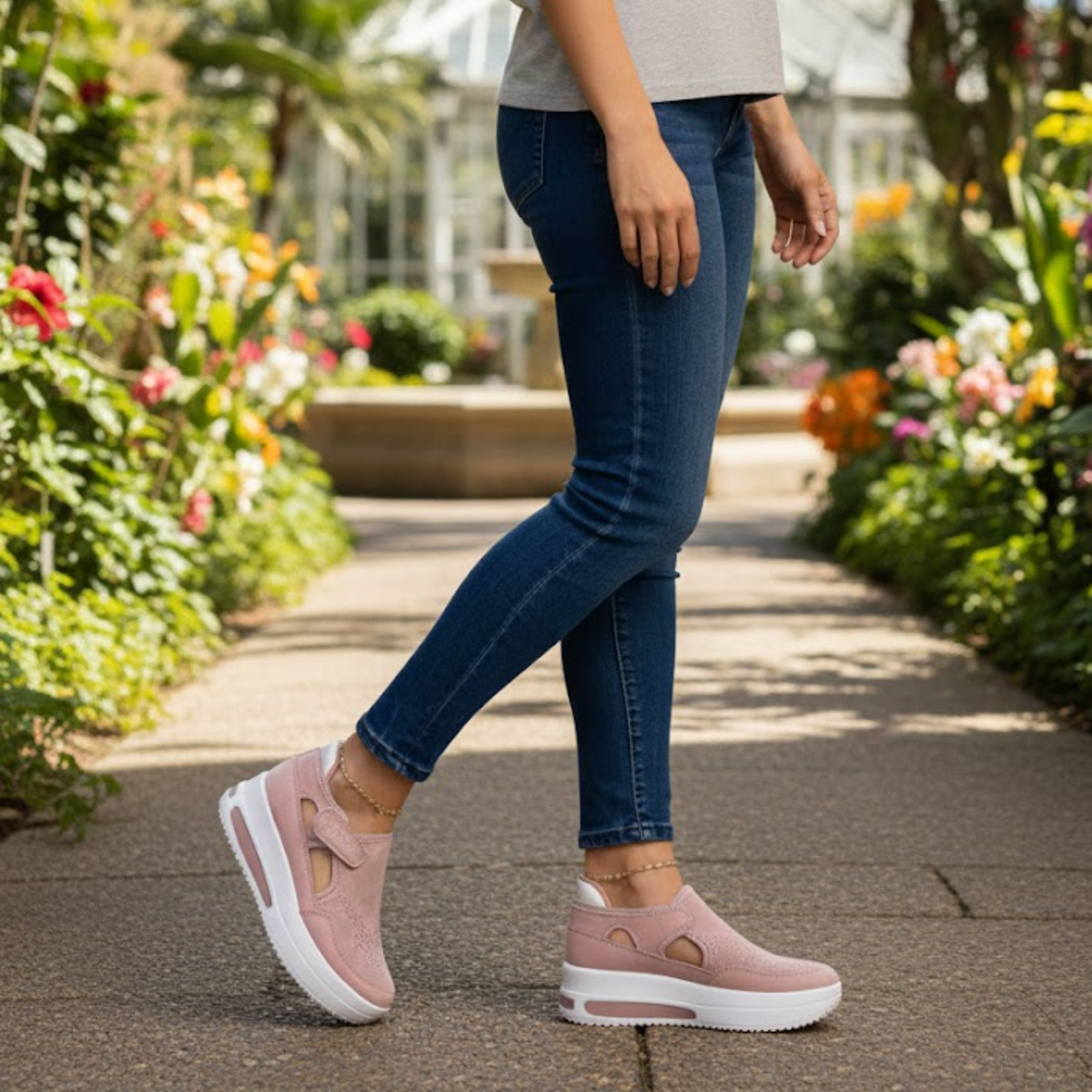 Mirella sneakers donna con plateau e chiusura a strappo, foto 9