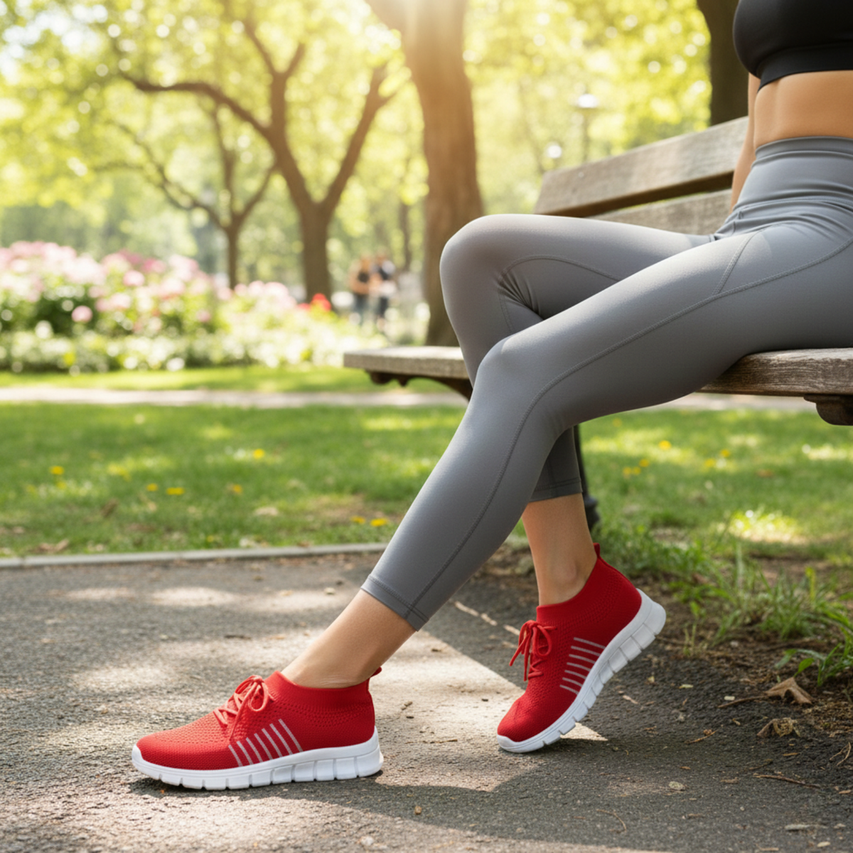 Monica sneakers donna in rete con collo a calza, foto 4