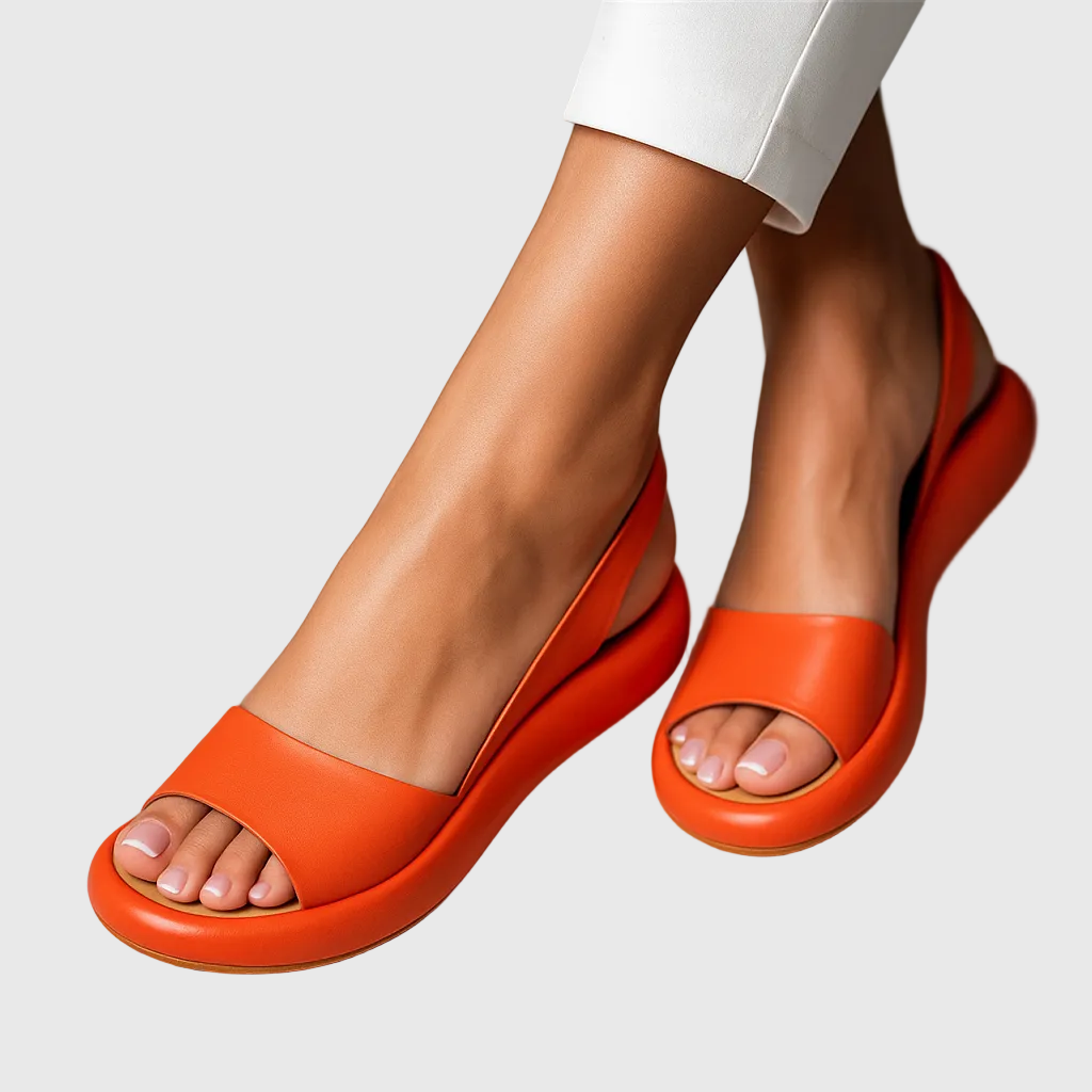Ninetta sandali donna con fascia larga e cinturino sul tallone, foto 1