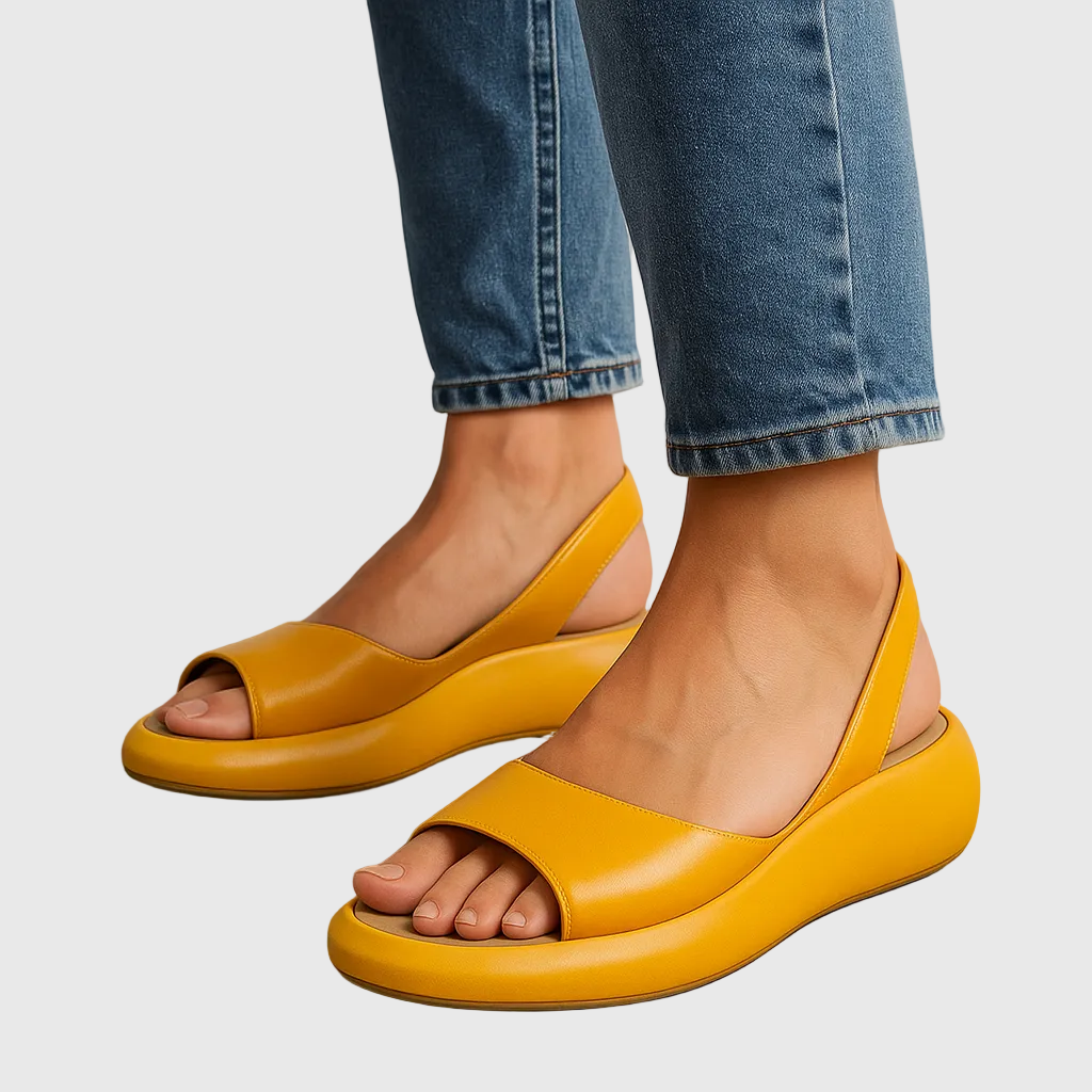 Ninetta sandali donna con fascia larga e cinturino sul tallone, foto 2