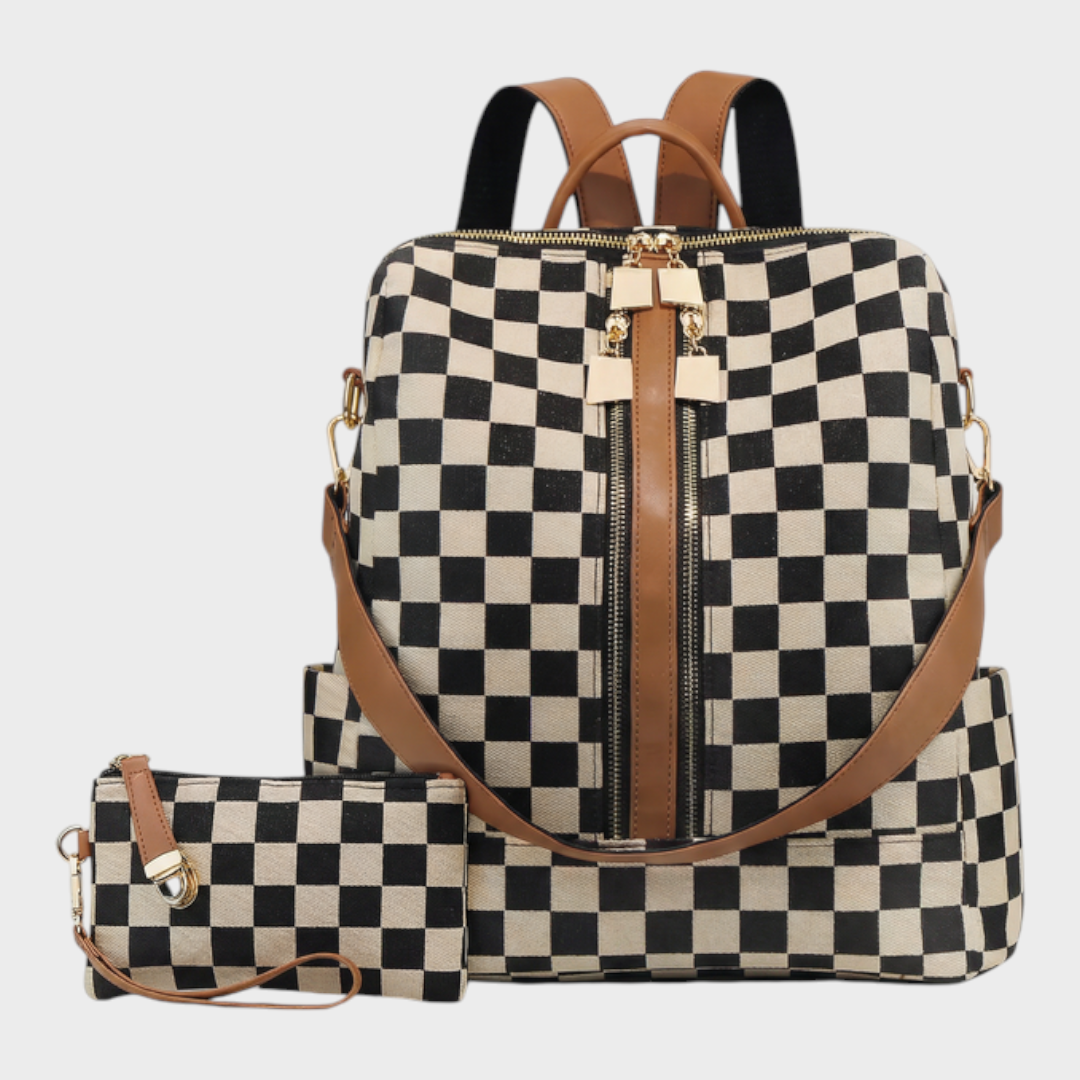 Ottorina zaino donna con tracolla rimovibile e pochette abbinata, foto 1