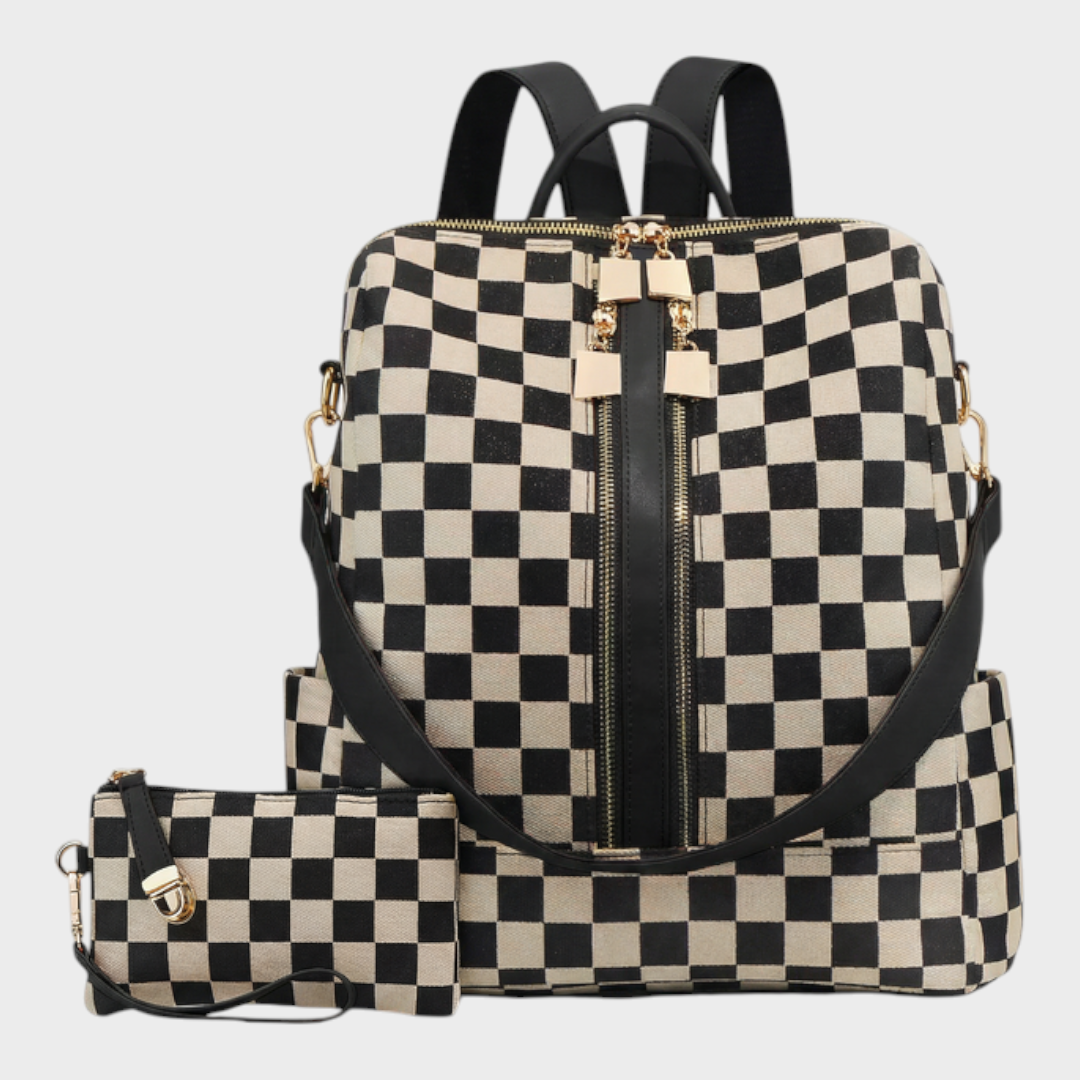 Ottorina zaino donna con tracolla rimovibile e pochette abbinata, foto 2