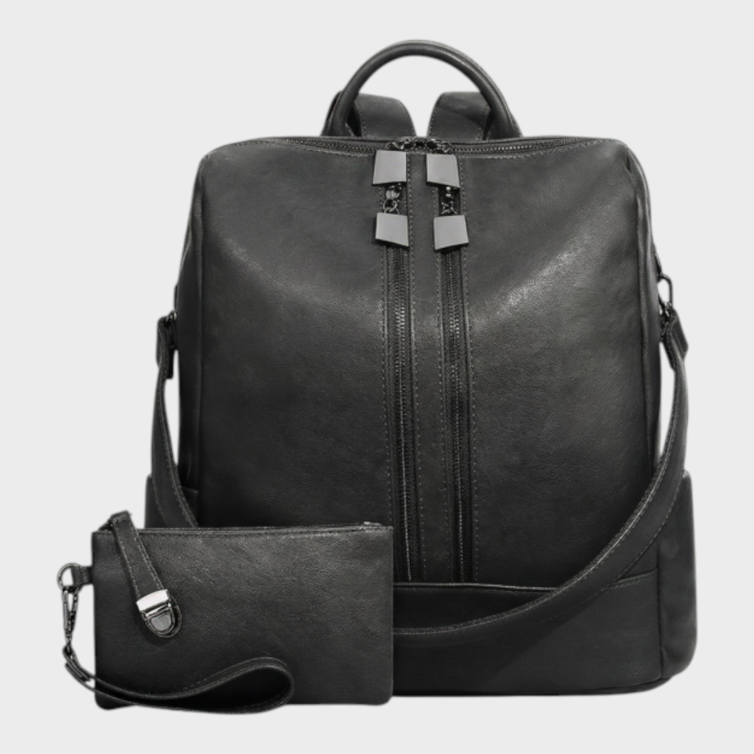Ottorina zaino donna con tracolla rimovibile e pochette abbinata, foto 4