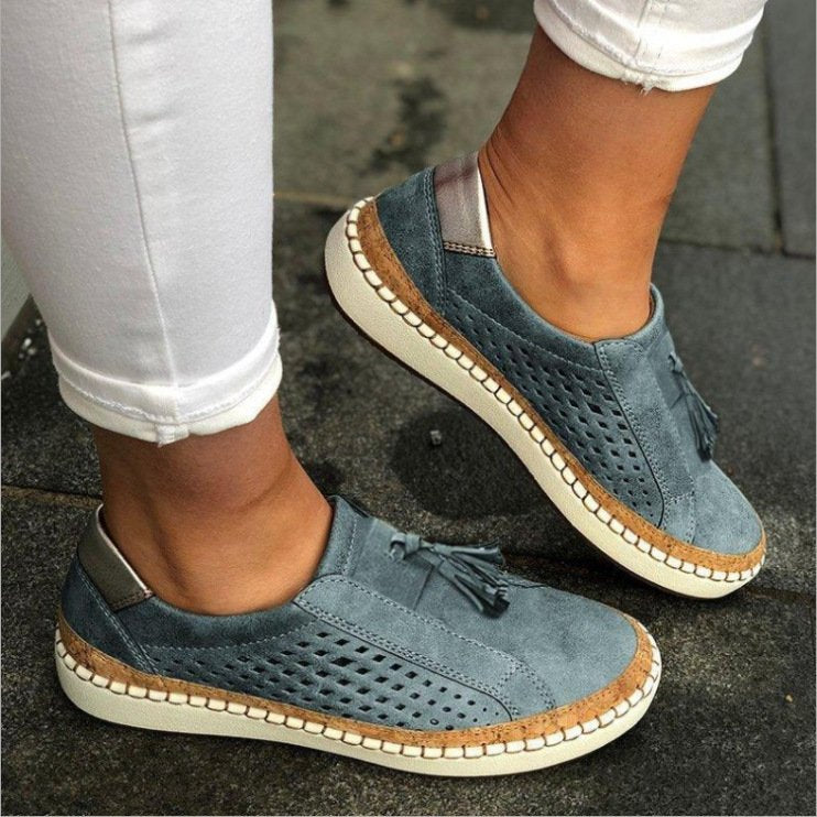 Patrizia scarpe basse donna traforate con nappine, foto 4