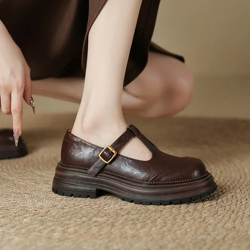 Piera scarpe mary jane donna con cinturino a t e plateau, foto 3