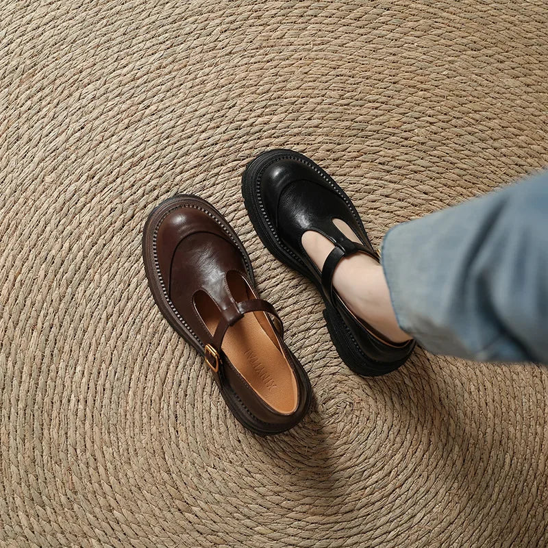 Piera scarpe mary jane donna con cinturino a t e plateau, foto 4