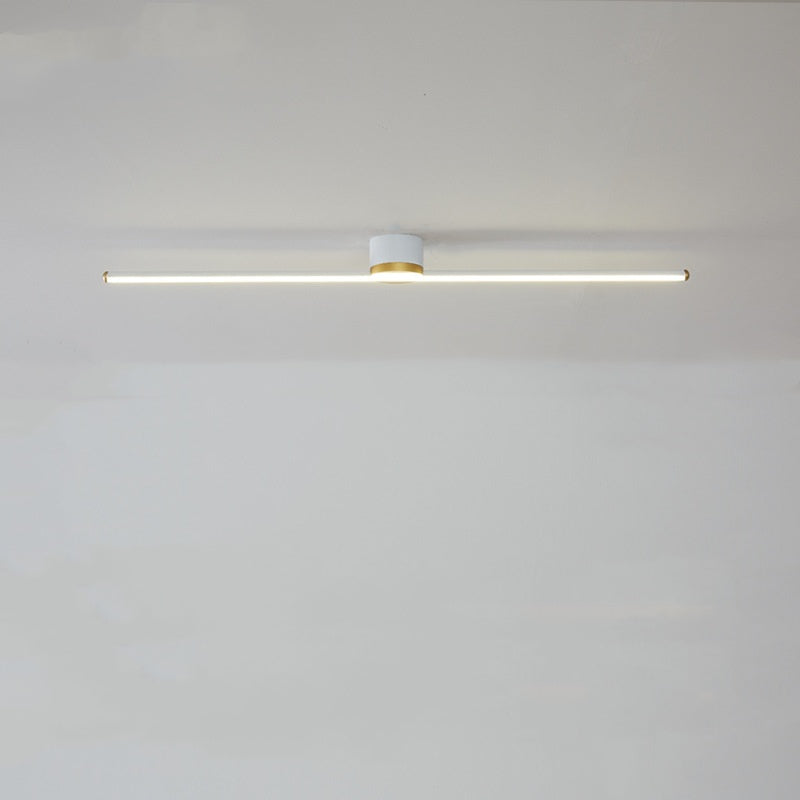 Plafoniera a soffitto LED lineare a barra sottile minimalista nera e bianca