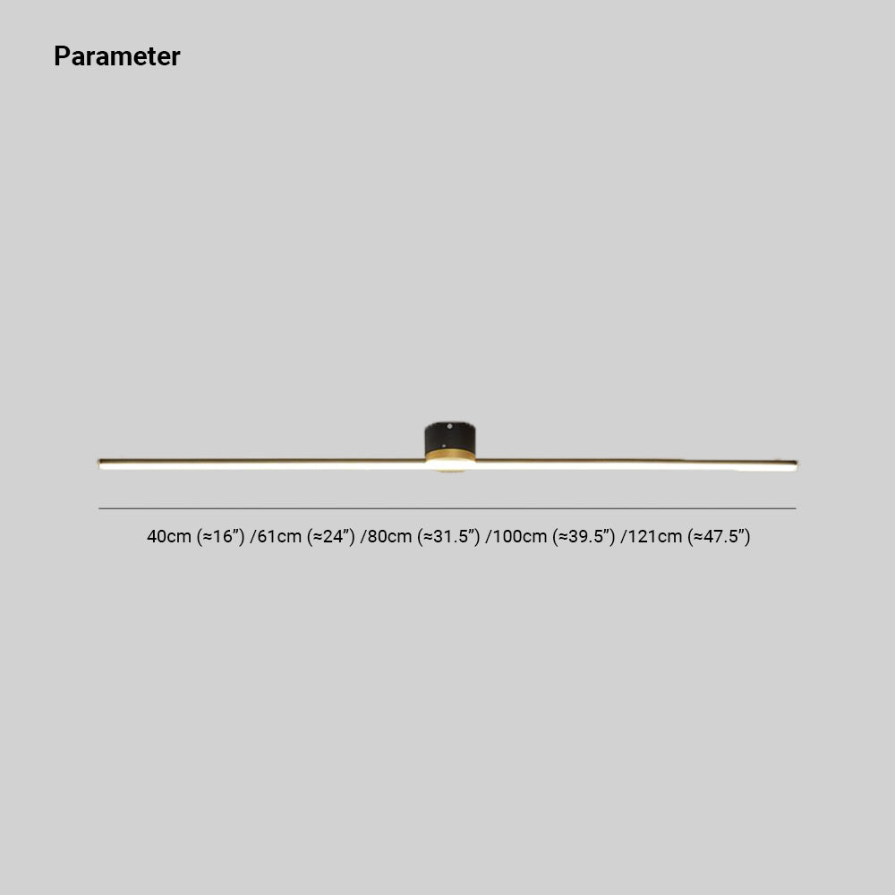 Plafoniera a soffitto LED lineare a barra sottile minimalista nera e bianca