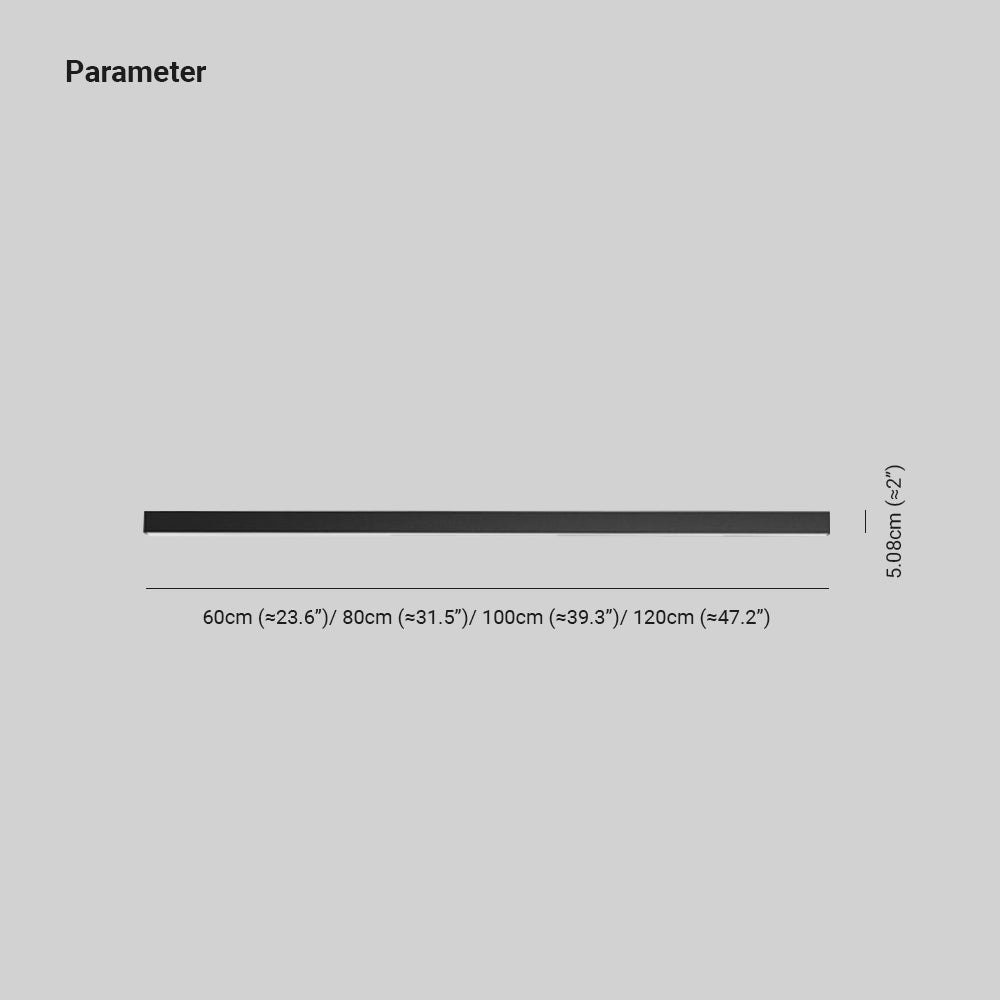 Plafoniera e lampada da parete LED lineare nera minimalista a barra