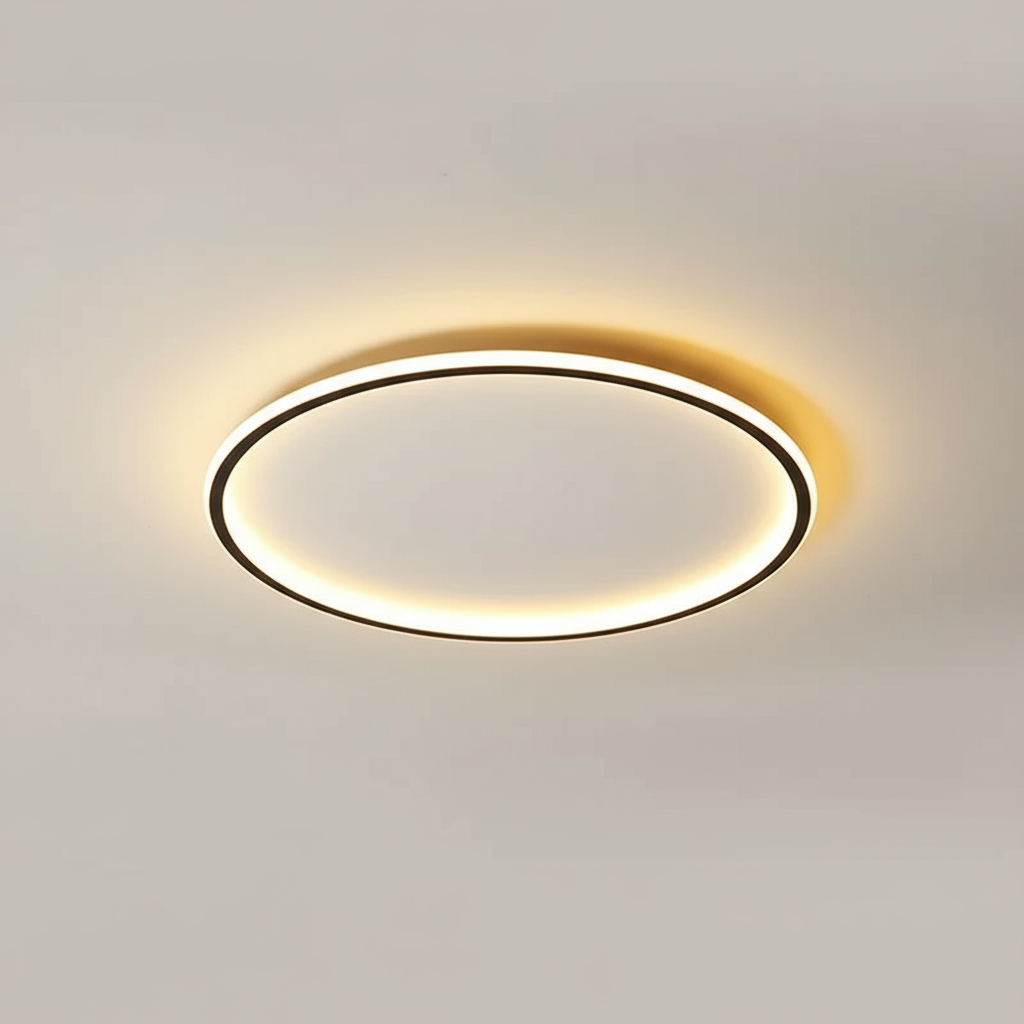 Plafoniera LED ad anello sottile scandinava minimalista, nera, bianca o oro