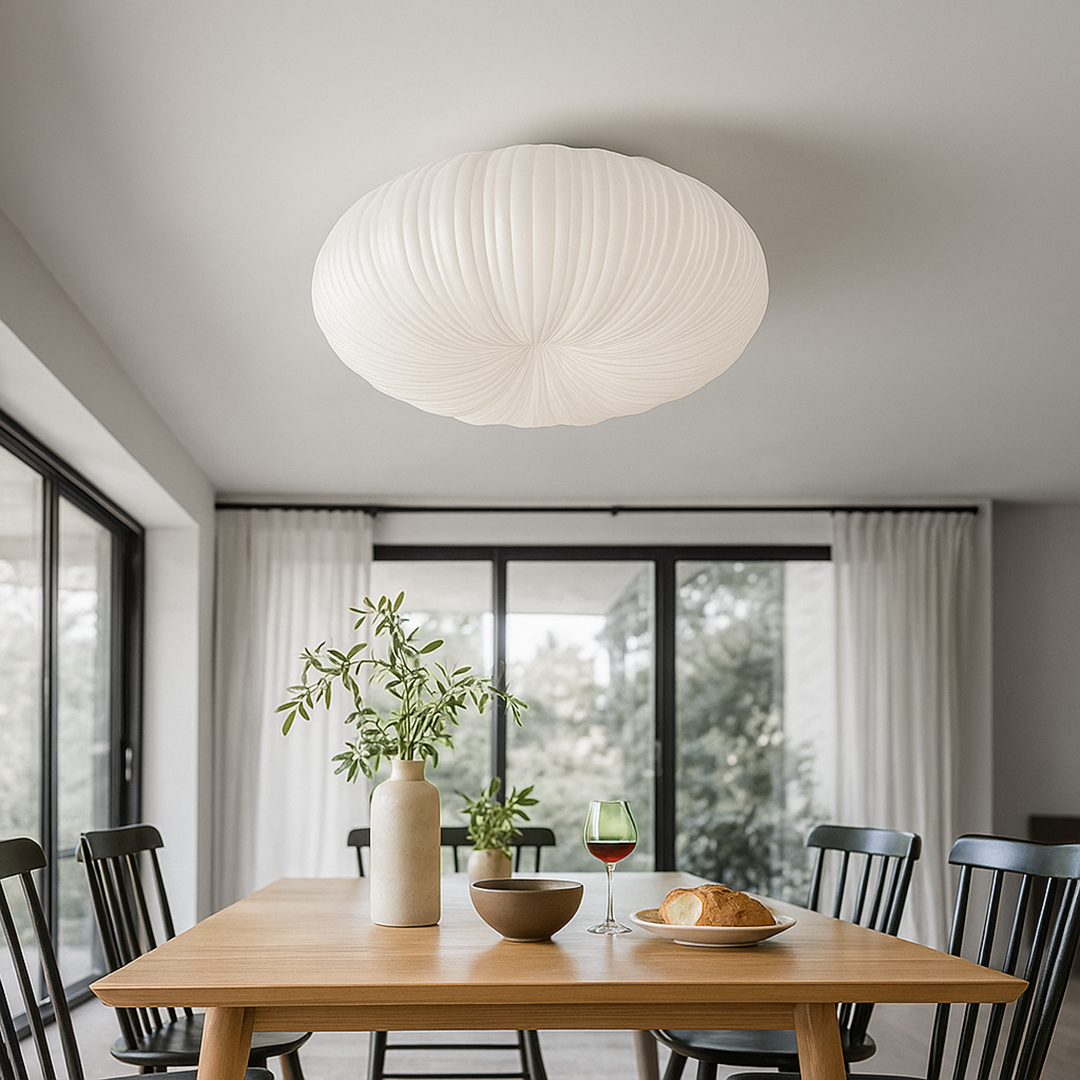 Plafoniera LED dal design artistico in metallo e acrilico per camera da letto