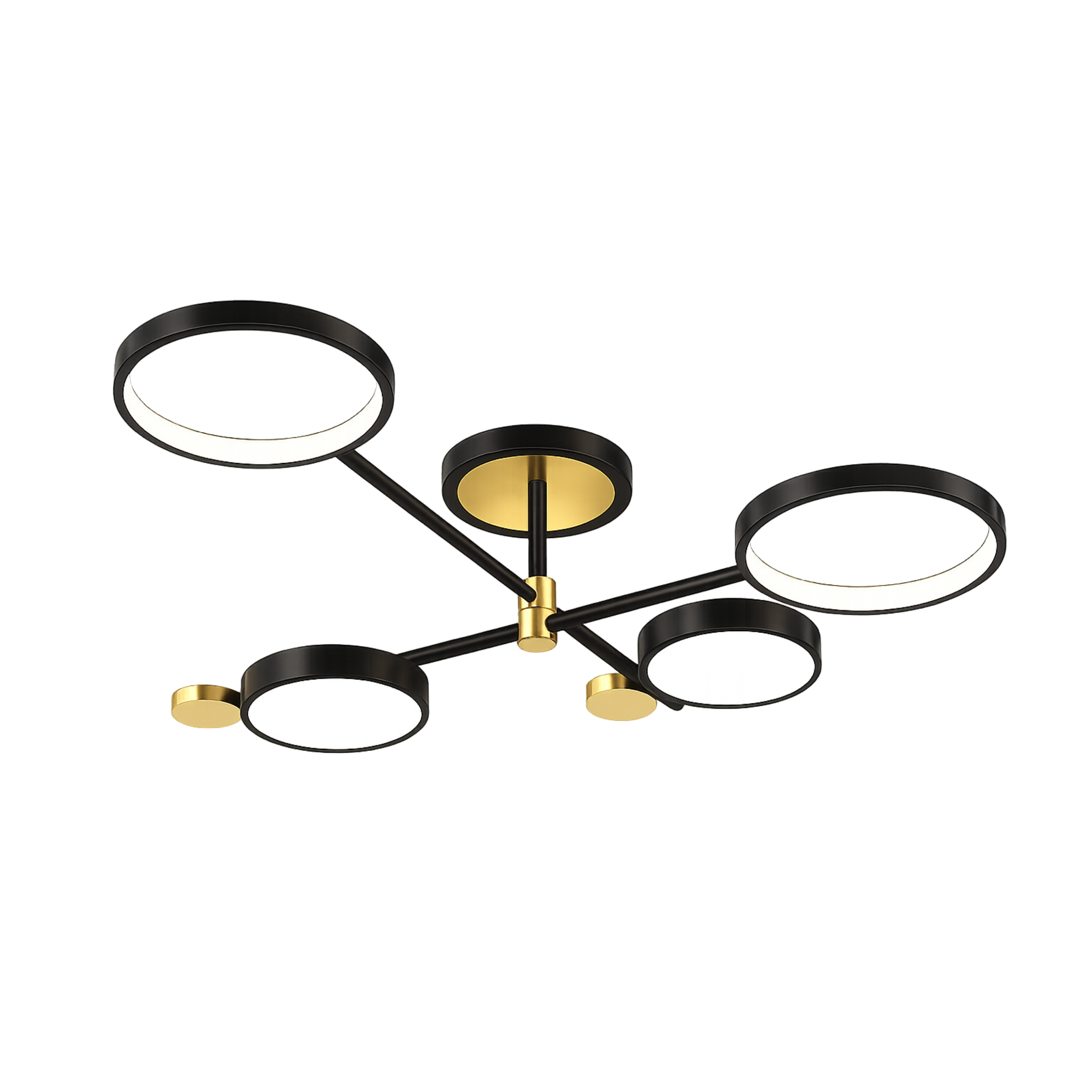 Plafoniera LED nordica ad anello in ferro e acrilico