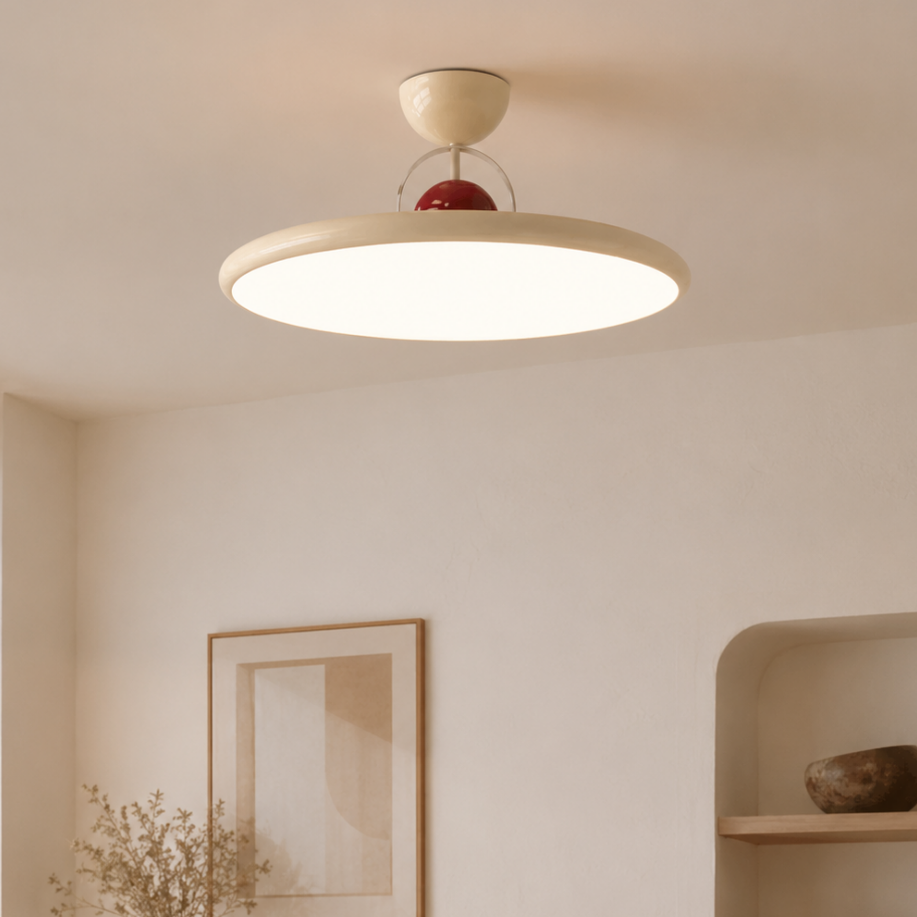 Plafoniera LED nordica piatta e rotonda a forma di disco volante