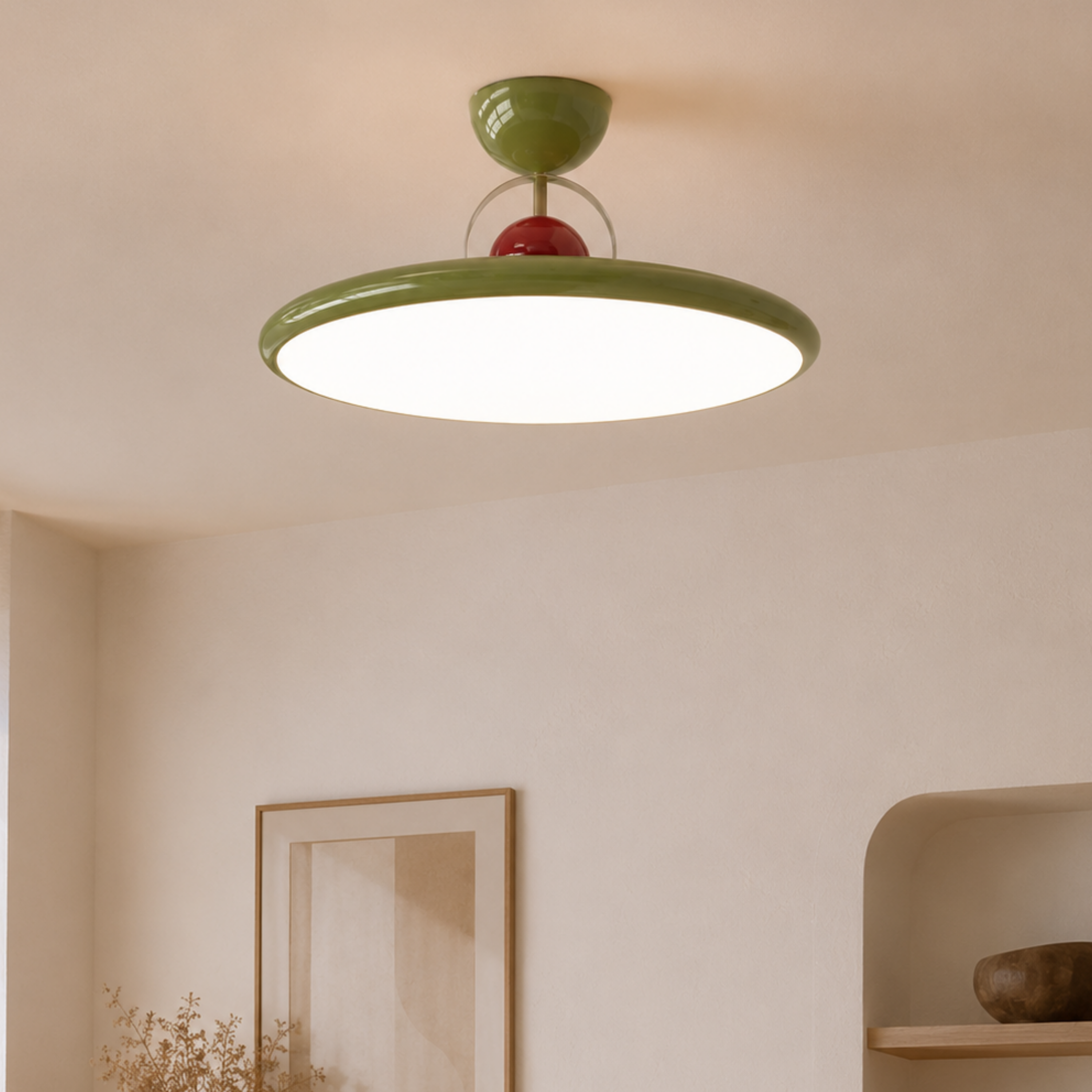 Plafoniera LED nordica piatta e rotonda a forma di disco volante