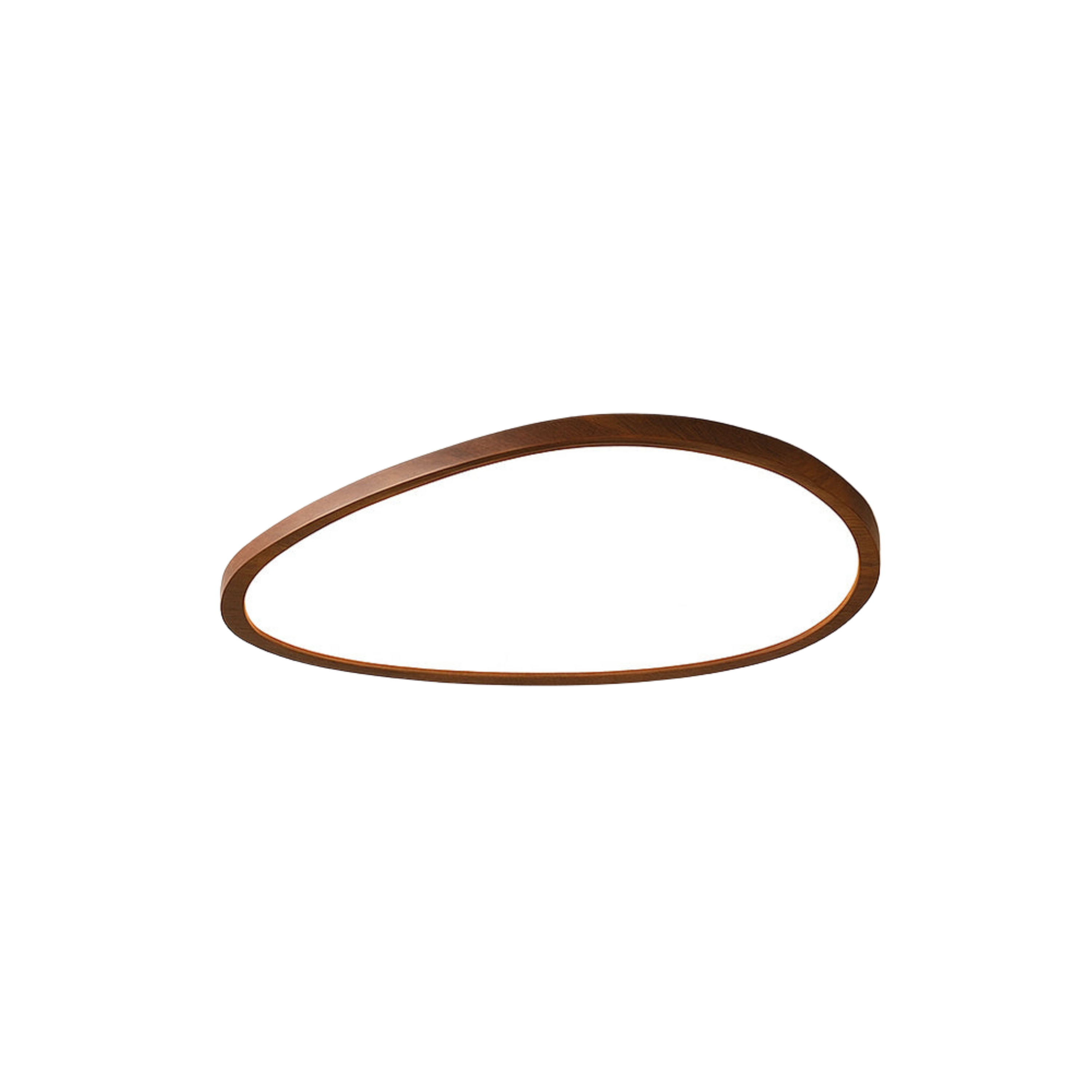 Plafoniera LED ovale in acrilico marrone