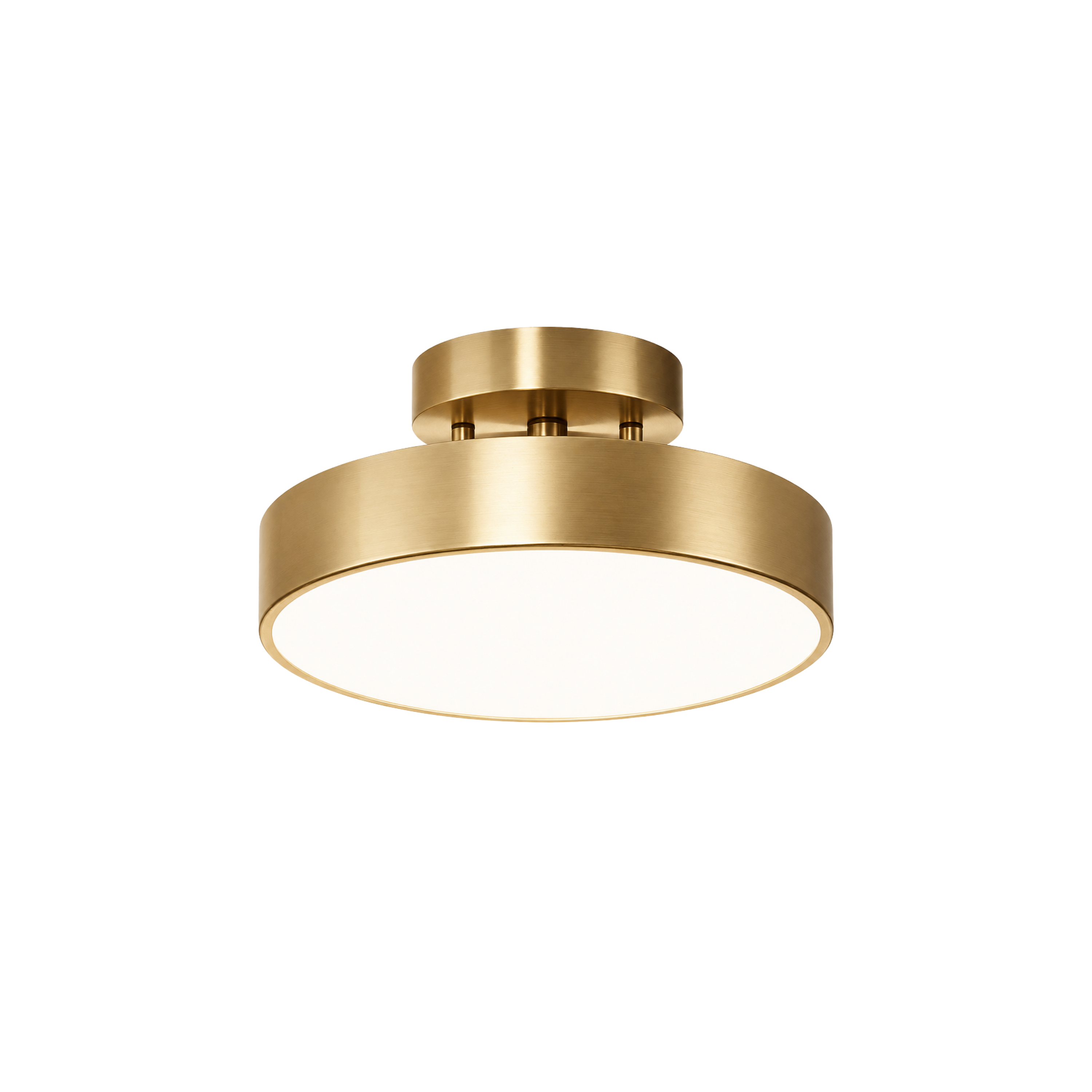 Plafoniera LED rotonda a soffitto in tonalità legno, tre colori commutabili