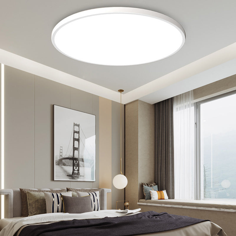 Plafoniera LED rotonda sottile da bagno IP44 in bianco e nero