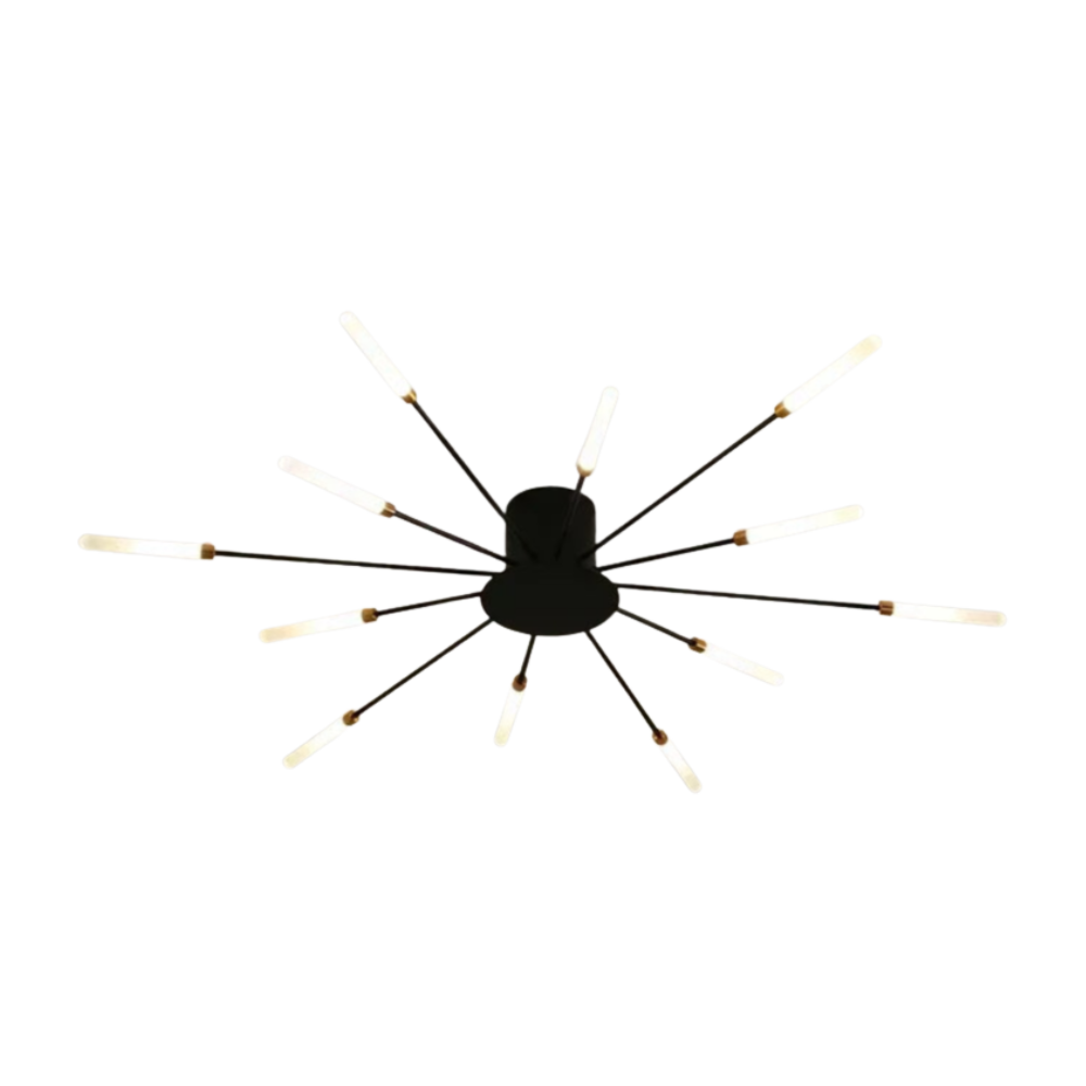 Plafoniera LED sputnik mid century con bracci a ramo regolabili