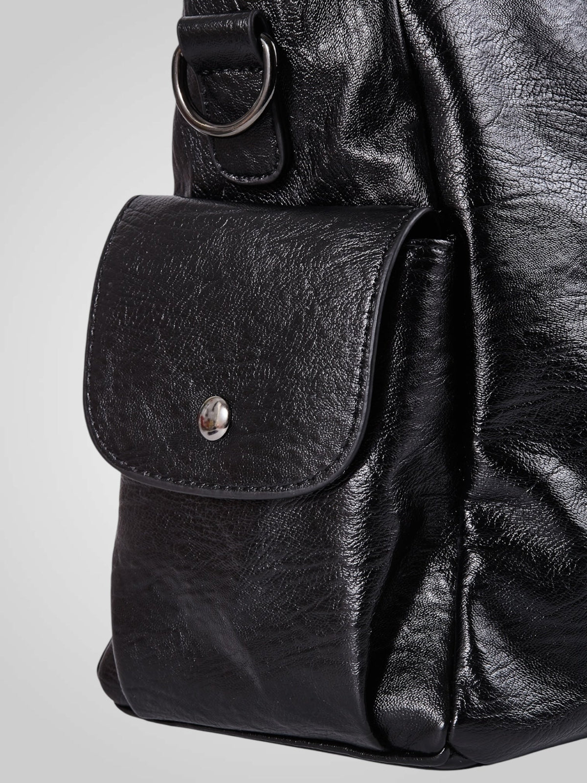 Polissena borsa a spalla donna con tasche esterne e tracolla, foto 6