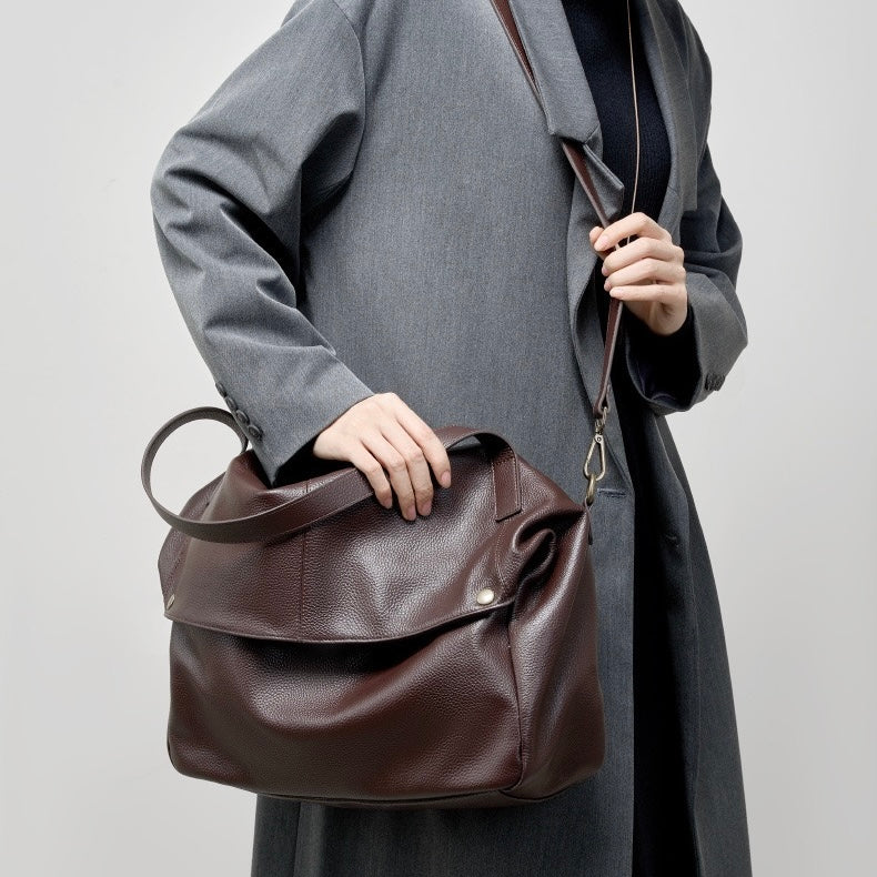 Quirina borsa a spalla donna in pelle con zip e tracolla, foto 5