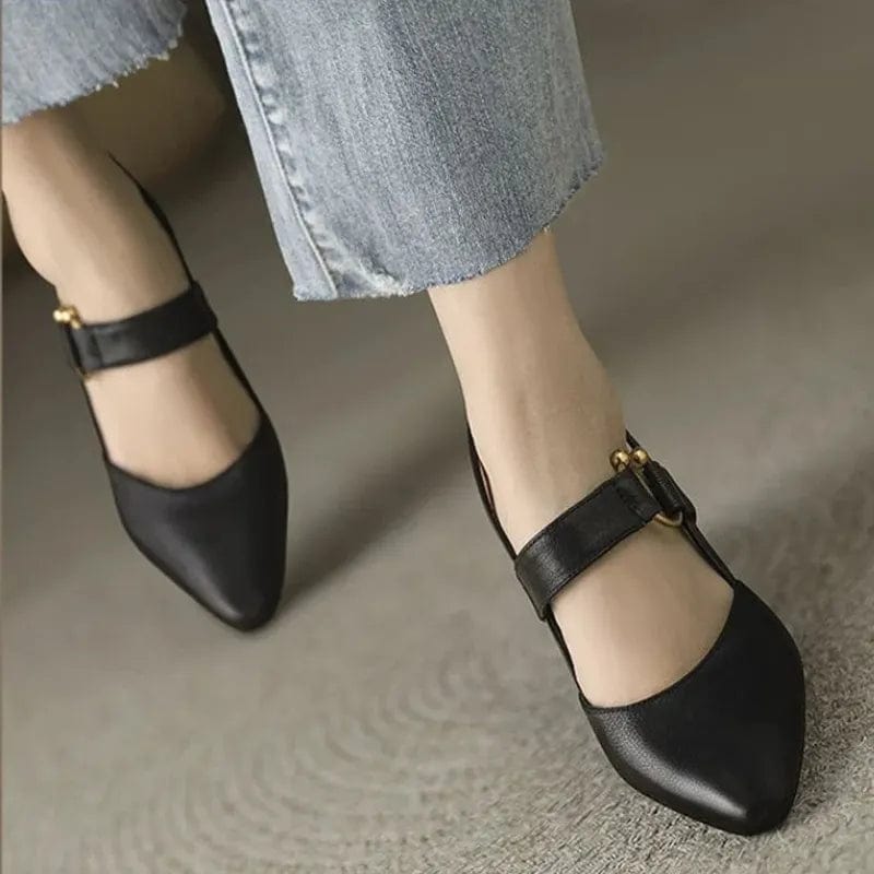 Rodolfa slingback donna a punta con tacco largo e anello decorativo, foto 4