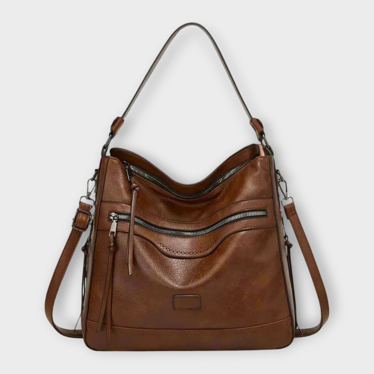 Romualda borsa a spalla donna con tasche frontali e tracolla regolabile, foto 2