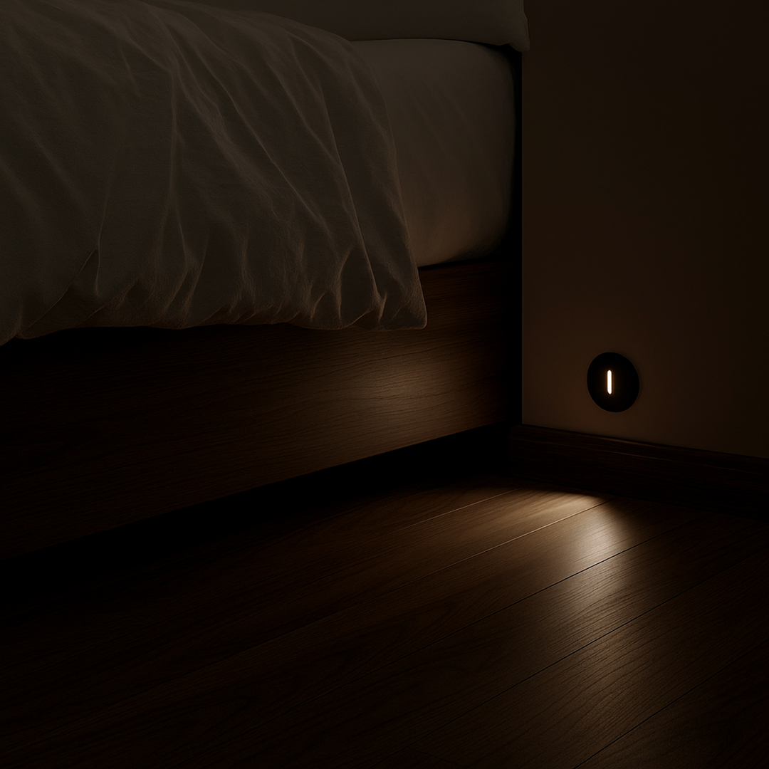 Segnapasso LED da incasso per scale con sensore di movimento