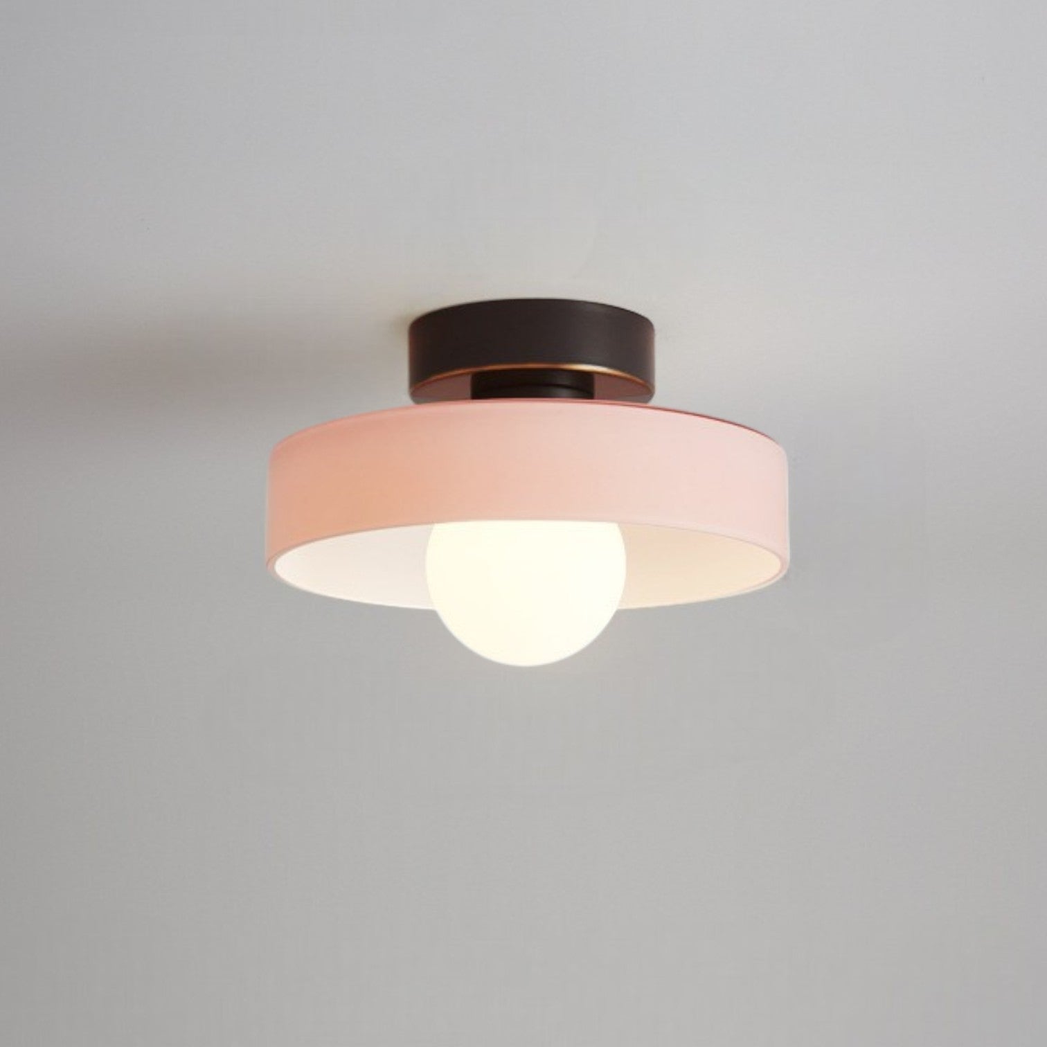 Semi plafoniera LED tonda in vetro con globo