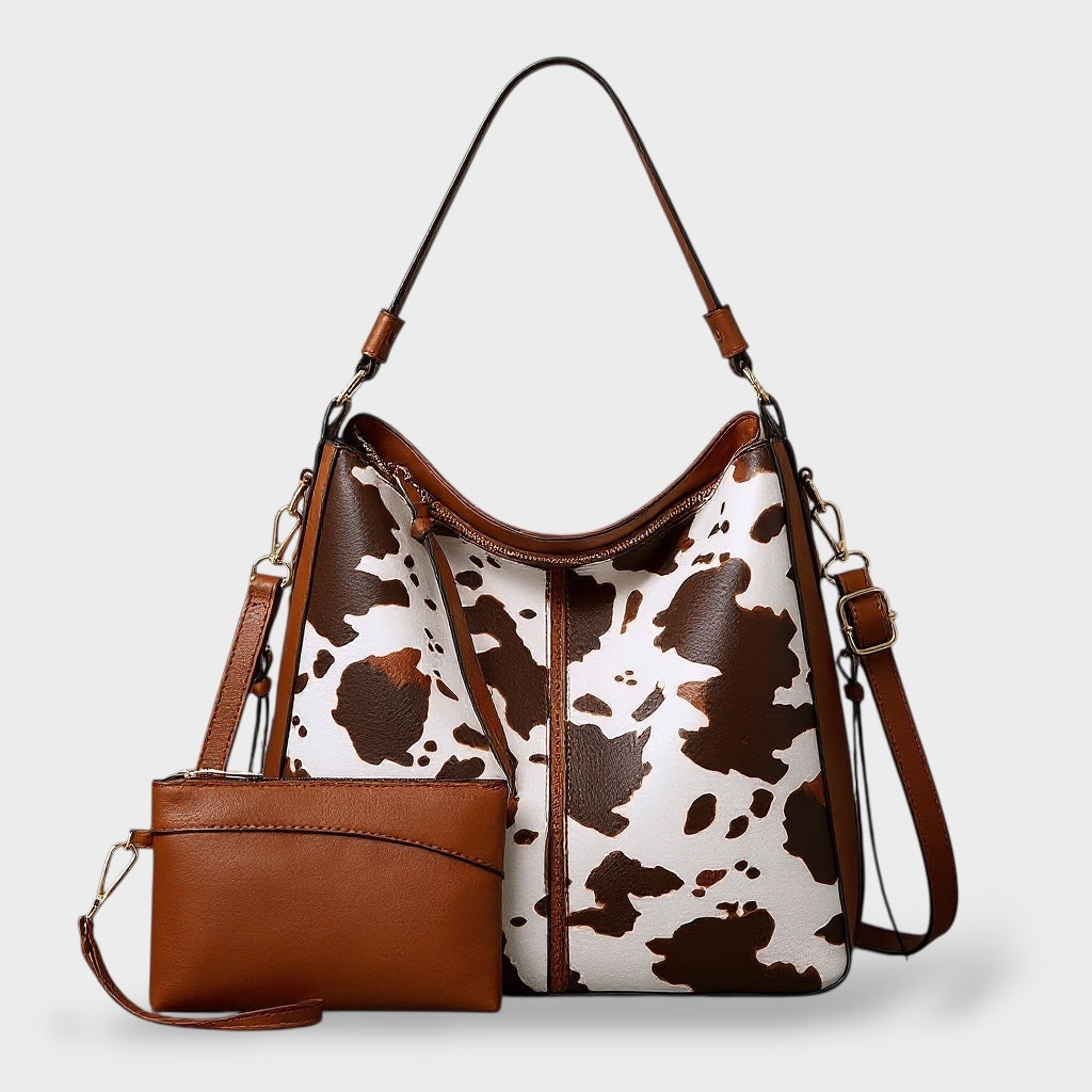 Venera borsa a spalla donna in similpelle con pochette e tracolla regolabile, foto 1