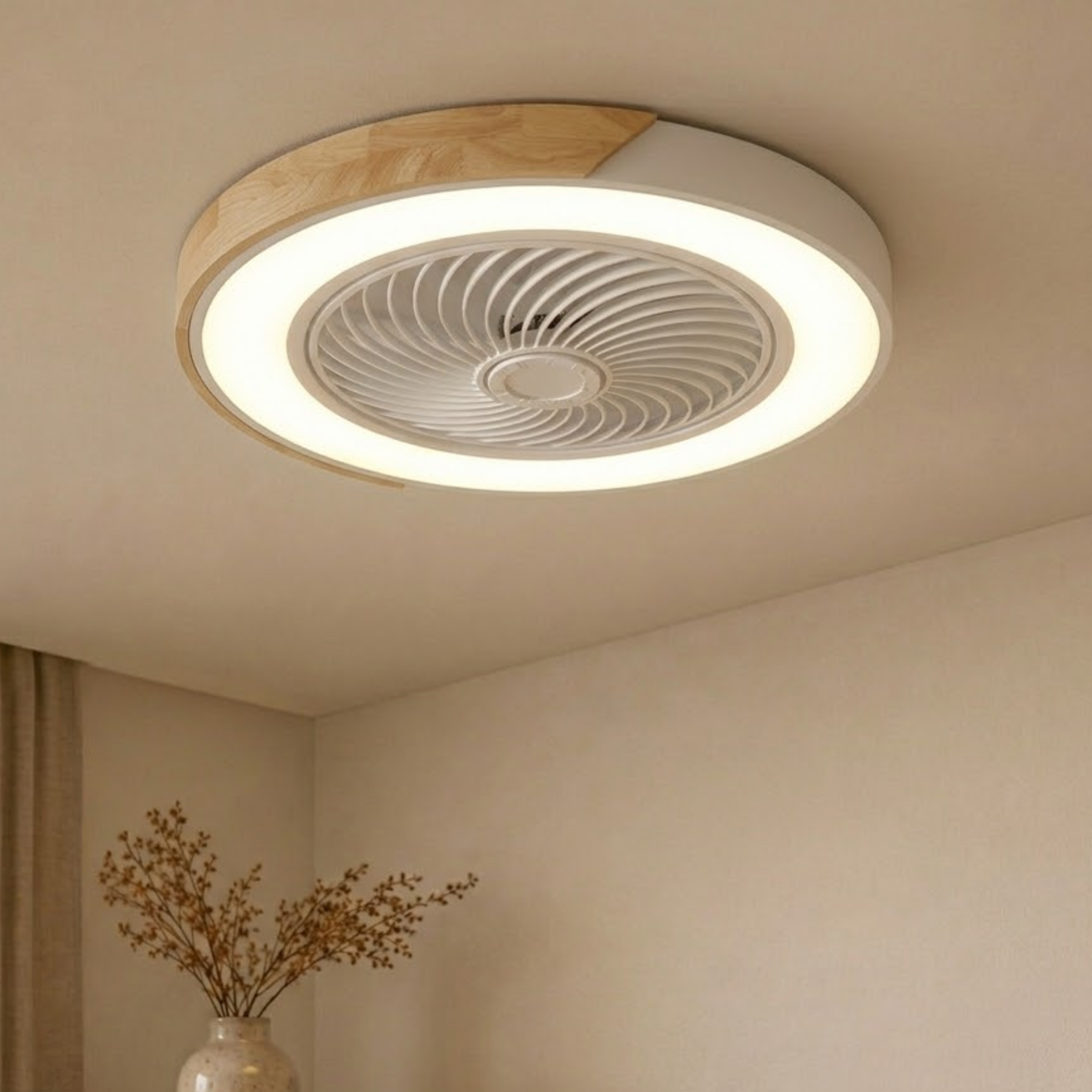 Ventilatore da soffitto con luce LED dimmerabile e sei velocità