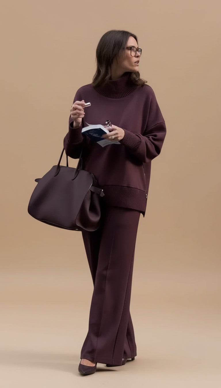 Camilla | Completo con collo alto e pantaloni ampi