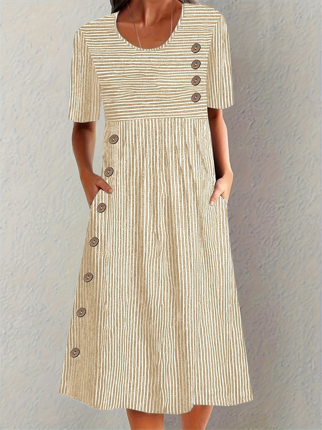 Rosalba | Abito midi a righe