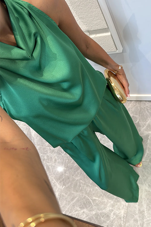 Serena | Completo in raso giacca e pantalone