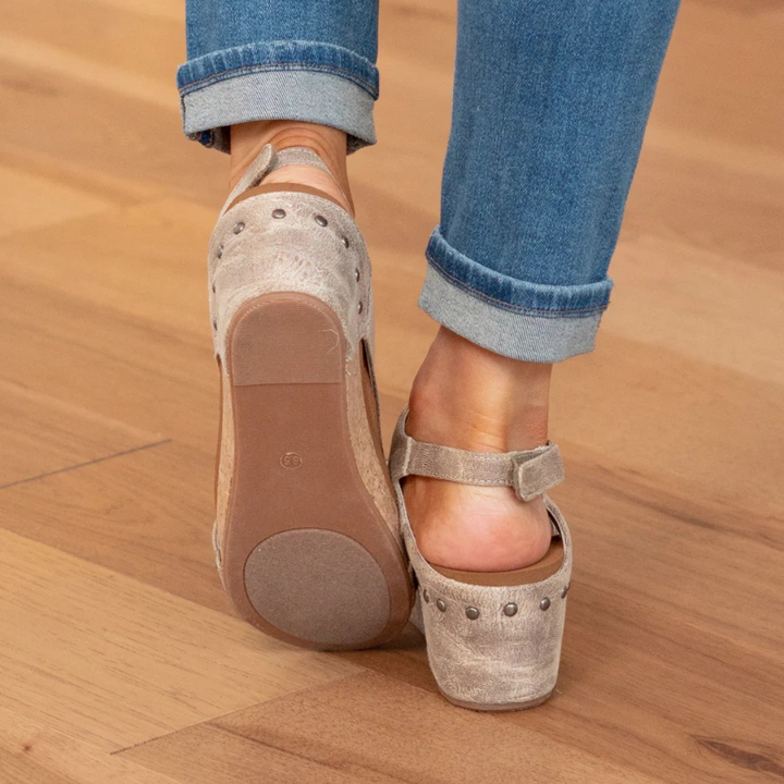 Maristella | Sandali con zeppa e fasce elastiche