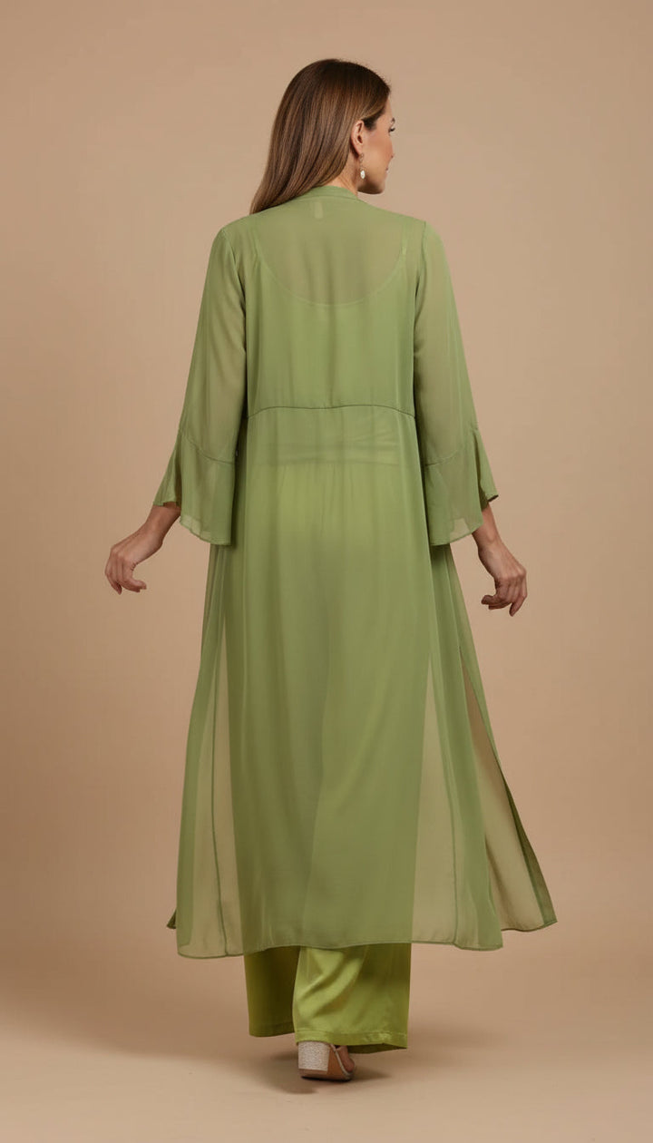 Norma | Completo coordinato con cardigan e pantalone ampio