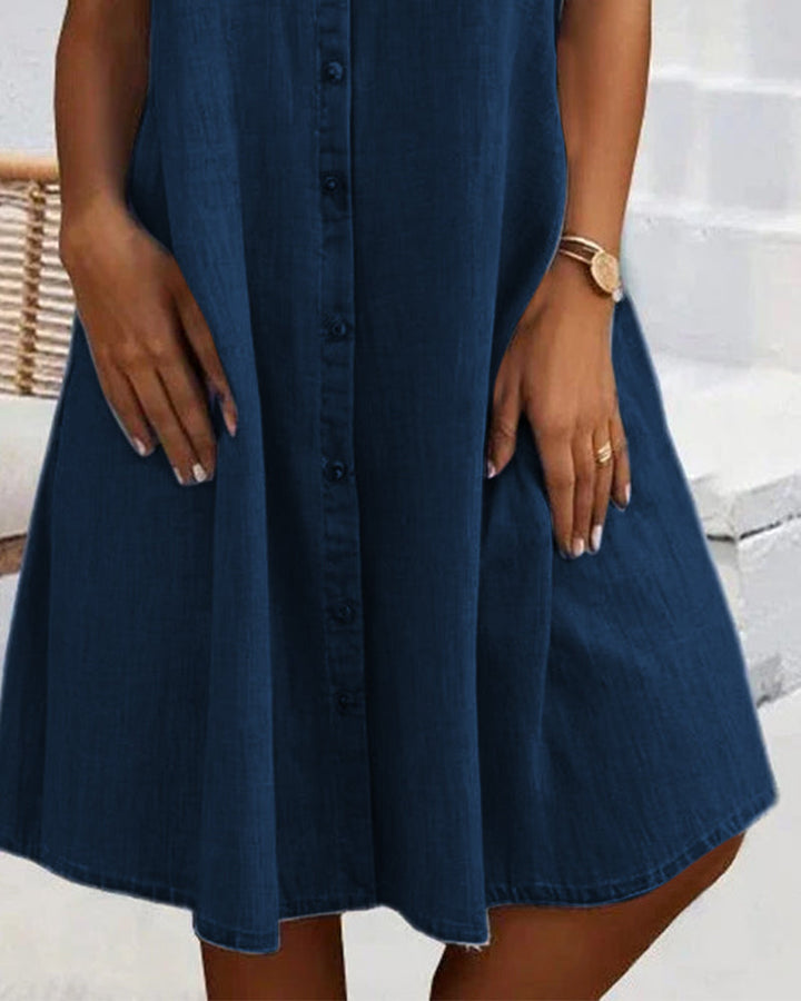 Ida | Abito effetto denim a maniche lunghe