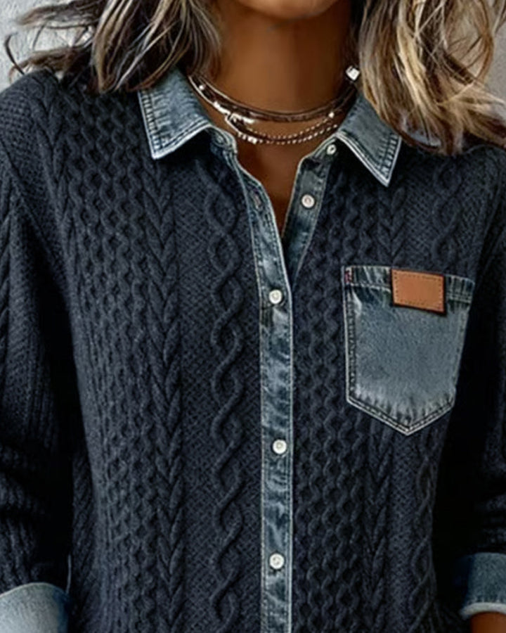Nicla | Blusa in lino a maniche lunghe