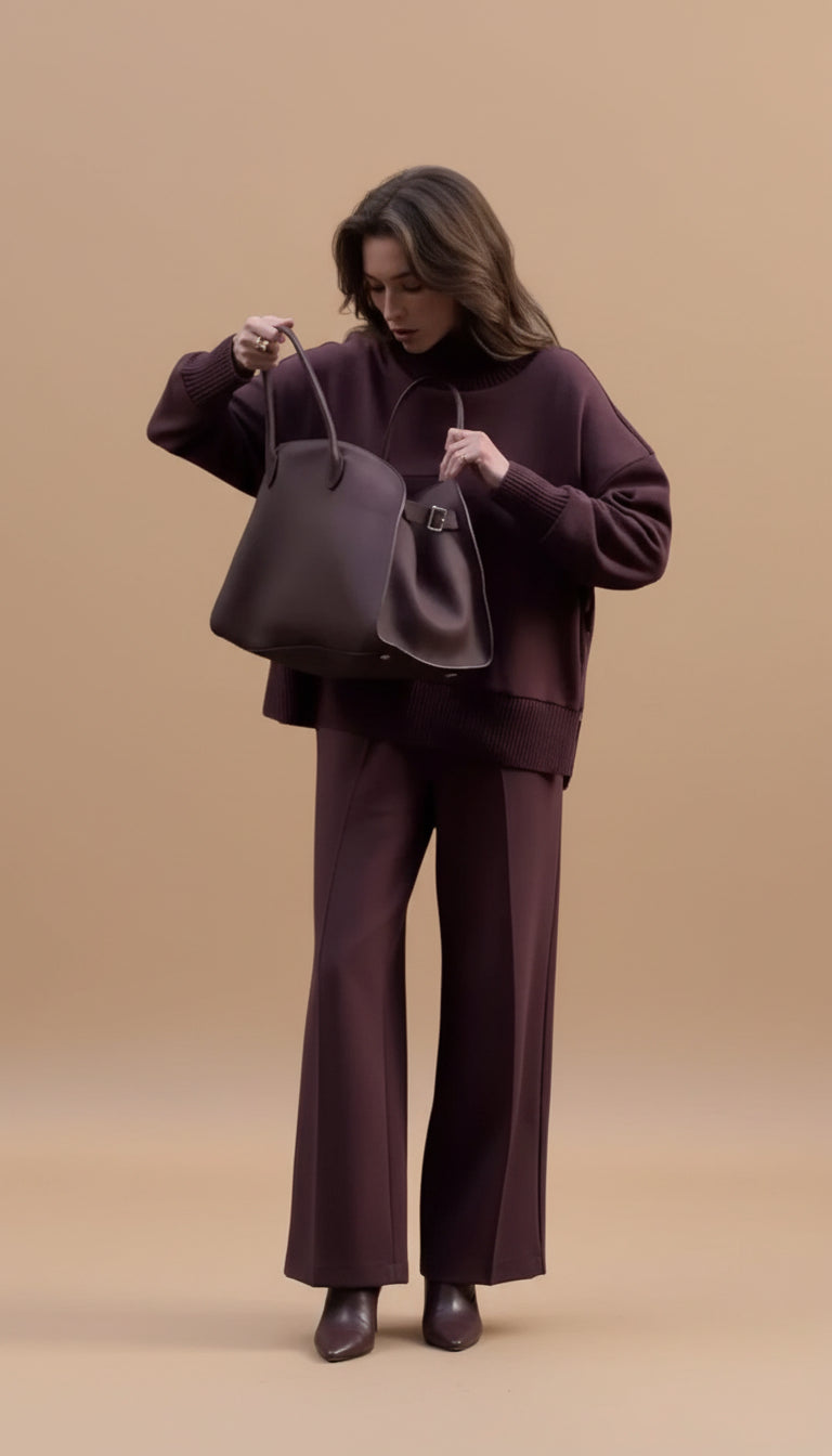 Camilla | Completo con collo alto e pantaloni ampi