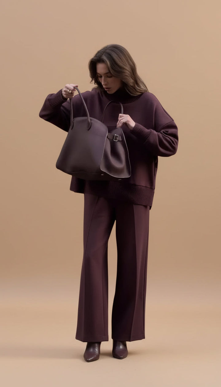 Camilla | Completo con collo alto e pantaloni ampi