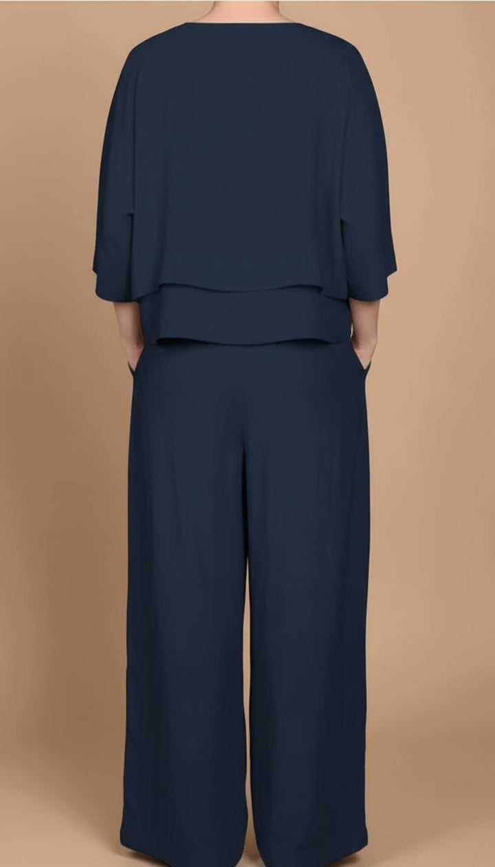 Veronica | Completo in lino con scollo a V