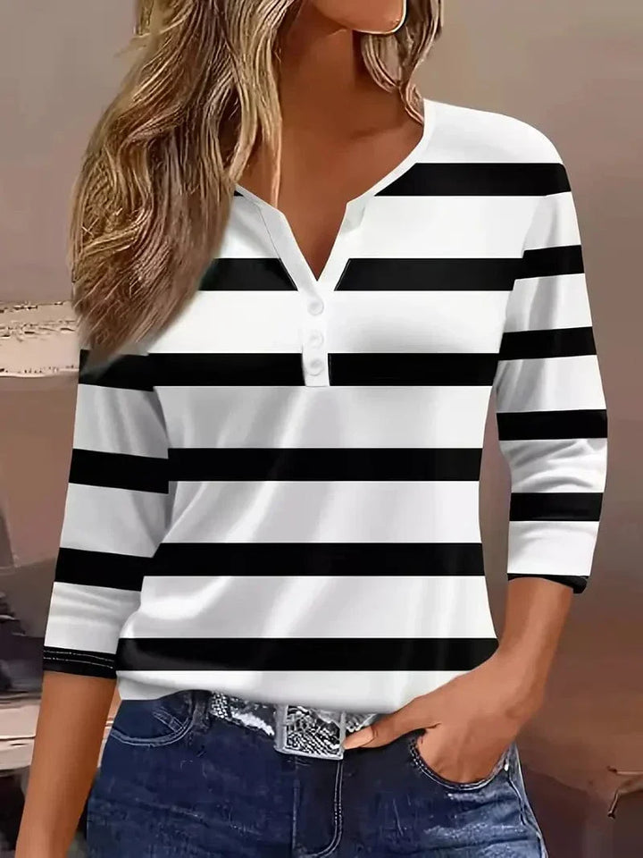 Doralice | Blusa a righe con scollo a V