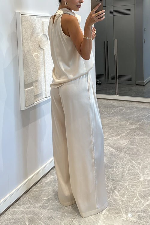 Serena | Completo in raso giacca e pantalone