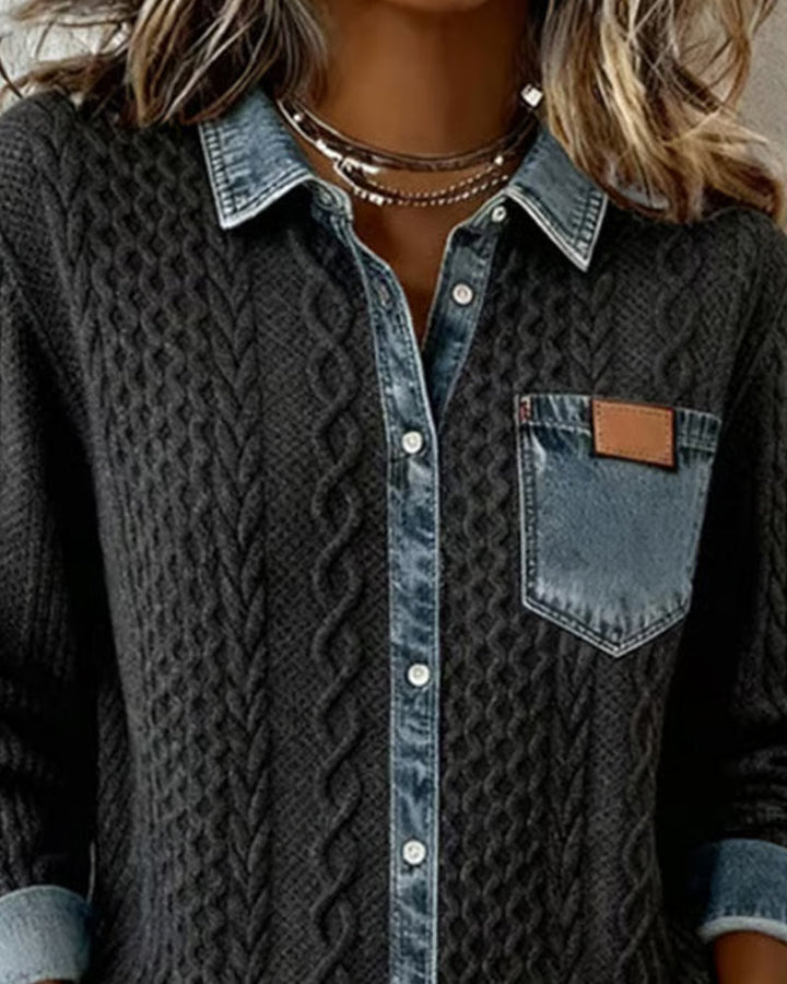 Nicla | Blusa in lino a maniche lunghe