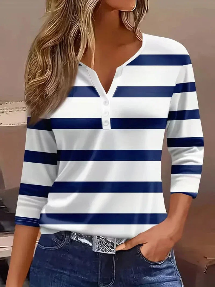 Doralice | Blusa a righe con scollo a V