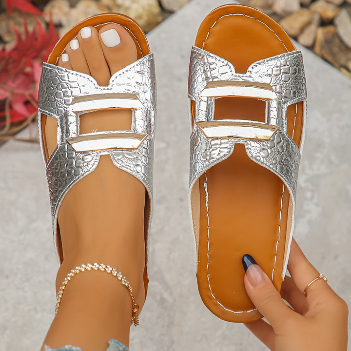 Velia | Sandali slide con fibbia